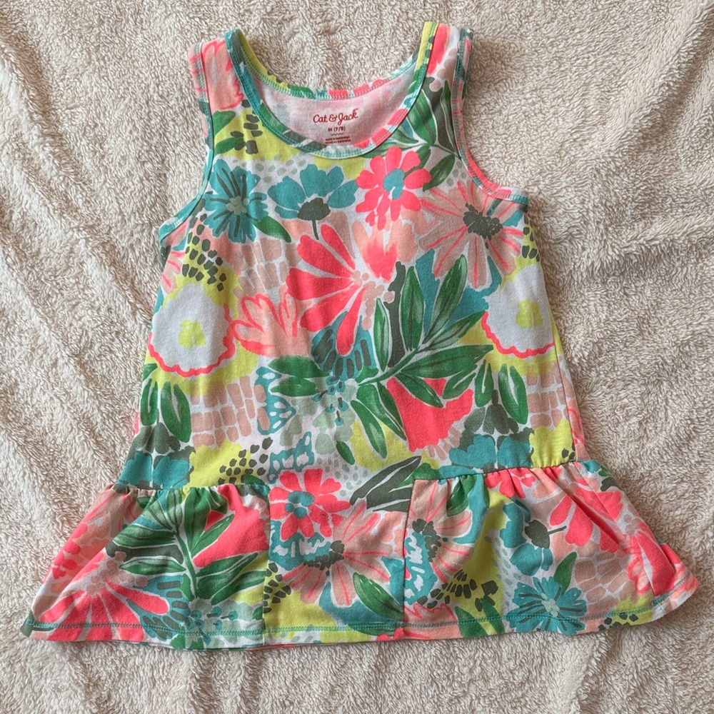 Cat & Jack Colorful Floral Kids Tank Top